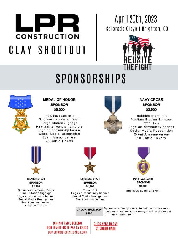 LPR Construction Clay Shootout | Reunite The Fight - helping US military veterans since 2017