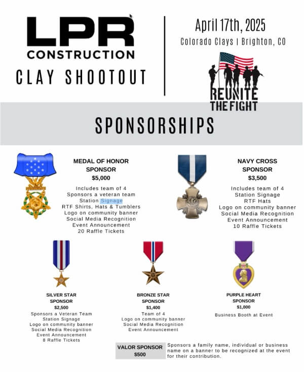 LPR Construction Clay Shootout | Reunite The Fight - helping US military veterans since 2017